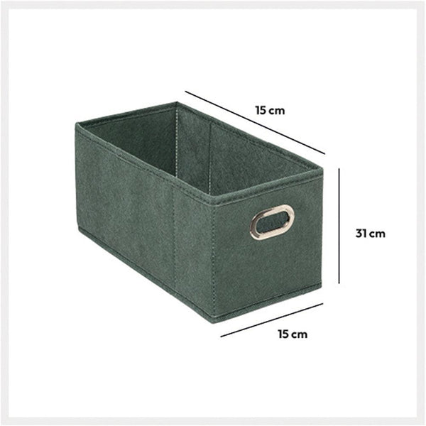 5 Five Khaki Fabric Storage Basket | 15 x 31cm - Choice Stores