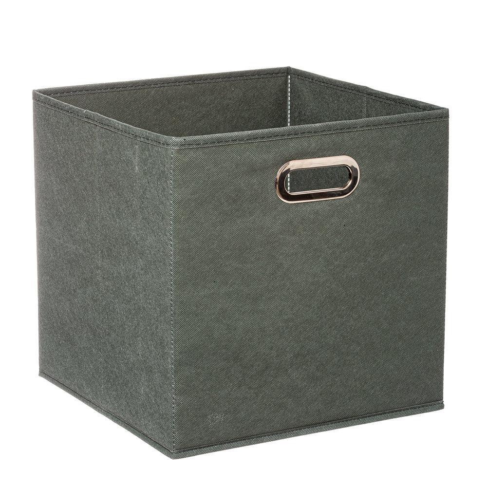 5 Five Khaki Fabric Storage Basket | 31 x 31cm - Choice Stores