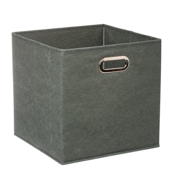 5 Five Khaki Fabric Storage Basket | 31 x 31cm - Choice Stores