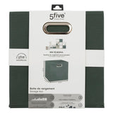 5 Five Khaki Fabric Storage Basket | 31 x 31cm - Choice Stores