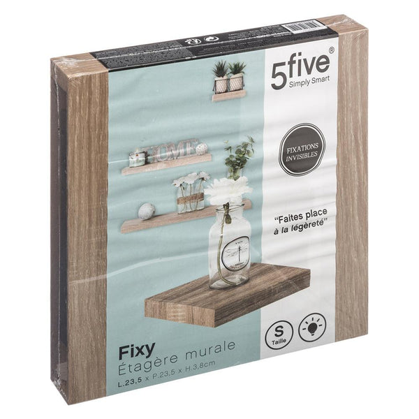 5 Five Natural Wood Effect Wall Shelf | 23.5cm - Choice Stores