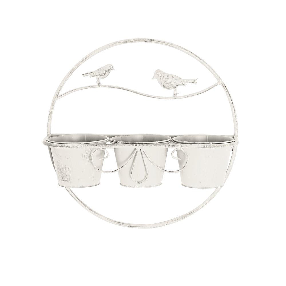 Heritage 3p Hang Planter A.White