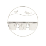 Heritage 3p Hang Planter A.White