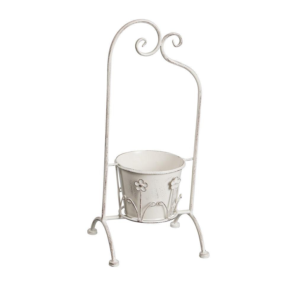 Heritage Sgl Planter Stand AWhite