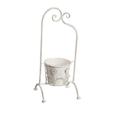 Heritage Sgl Planter Stand AWhite