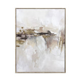 Abstract Neutral Framed Canvas Wall Art | 50 x 70cm, Gold Accents