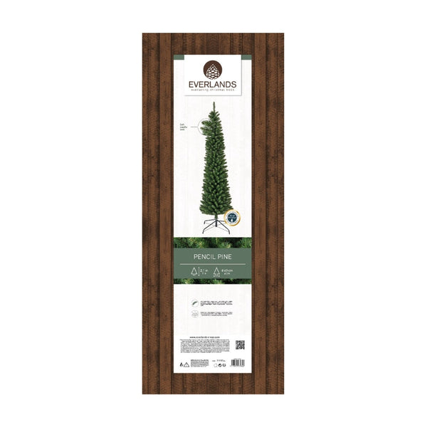 Everlands Slim Pencil Pine Artificial Christmas Tree | 5ft