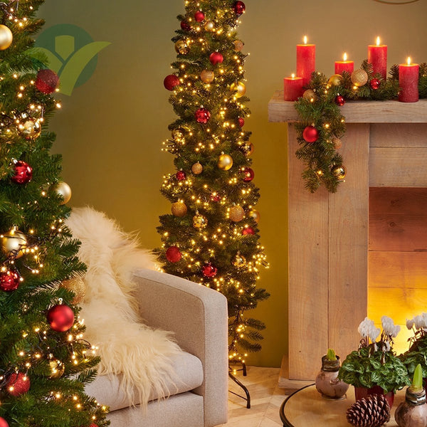 Everlands Pencil Pine Christmas Tree | 7ft Slim Design