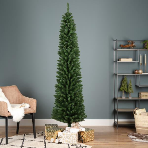 Everlands Slim Pencil Pine Artificial Christmas Tree | 6ft