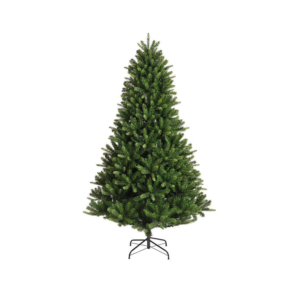 Christmas Bromont Fir Tree | 6ft, Slim Profile, Metal Stand, Green Finish