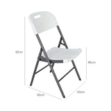 Lifestyle Living White Folding Chair