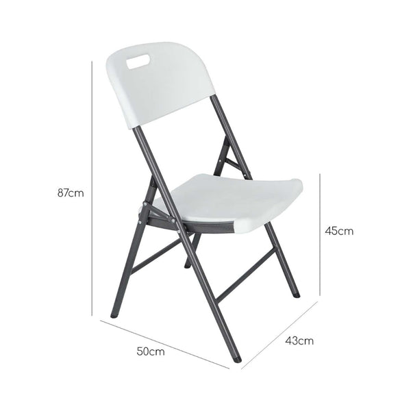 Lifestyle Living White Folding Chair