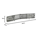 Lifestyle Living White Folding Bench | 180 x 43 x 28 cm