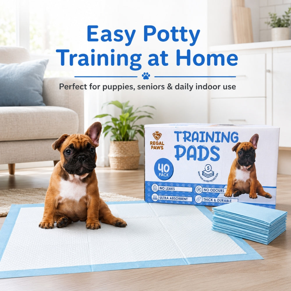 Regal Paws Puppy Training Pads | 40 Pack Ultra-Absorbent