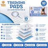 Regal Paws Puppy Training Pads | 40 Pack Ultra-Absorbent