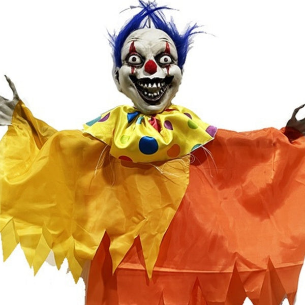 Haunted Haven Colourful Clown Hanging Prop | 95cm