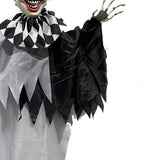 Haunted Haven Black & White Clown | 95cm, Motion & Sound Activated, Glowing LED Eyes