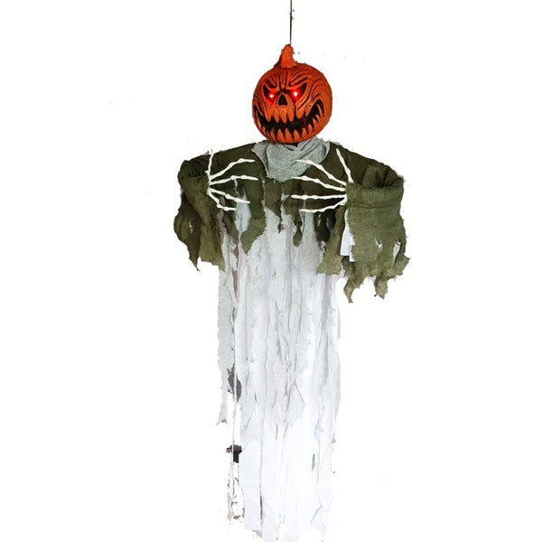 Haunted Haven Evil Light Up Pumpkin | 160cm Hanging Halloween Decoration