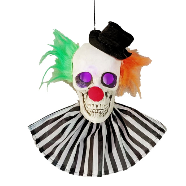 Haunted Haven Hanging Light Up Clown | 35cm 