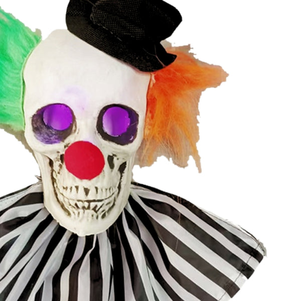 Haunted Haven Hanging Light Up Clown | 35cm 