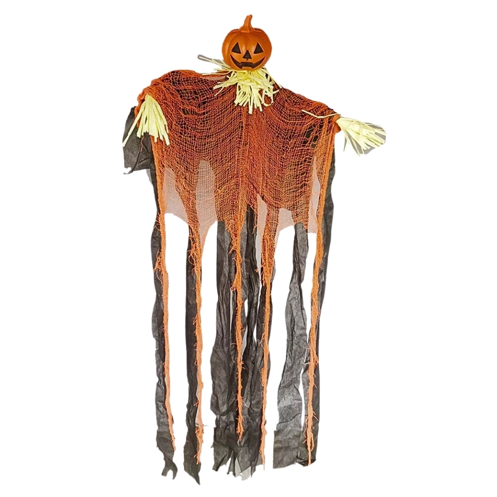 Haunted Haven Hanging Pumpkin Scarecrow  135cm 