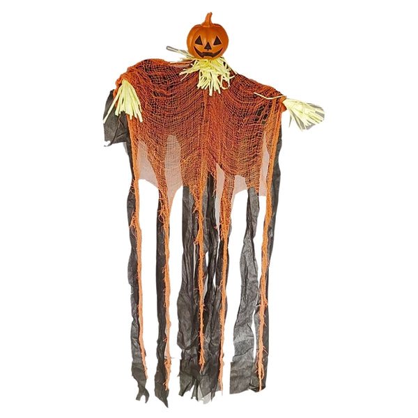 Haunted Haven Hanging Pumpkin Scarecrow  135cm 
