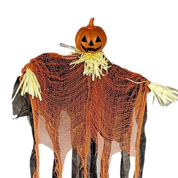 Haunted Haven Hanging Pumpkin Scarecrow  135cm 