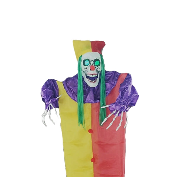 Haunted Haven Light Up Colourful Clown Decoration | 160cm