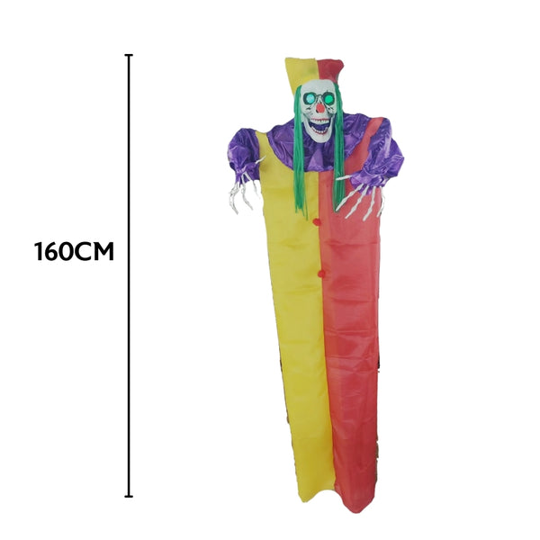 Haunted Haven Light Up Colourful Clown Decoration | 160cm