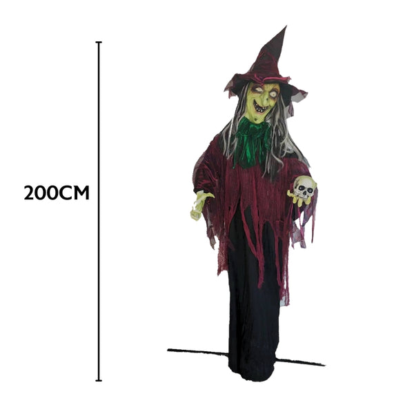 Haunted Haven Standing Animated Witch | 200cm