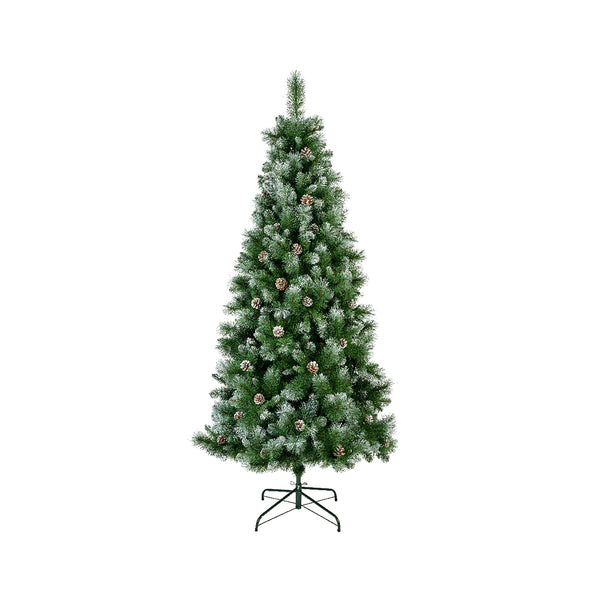 Christmas Norwich Pine Slim Frosted Artificial Christmas Tree | 7ft, Metal Stand