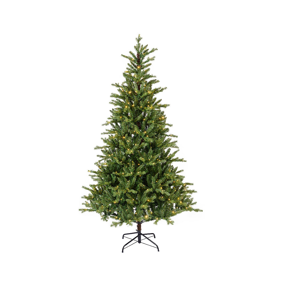 Christmas Alison Pine Pre-Lit LED Christmas Tree | 7ft, Warm White, Metal Stand