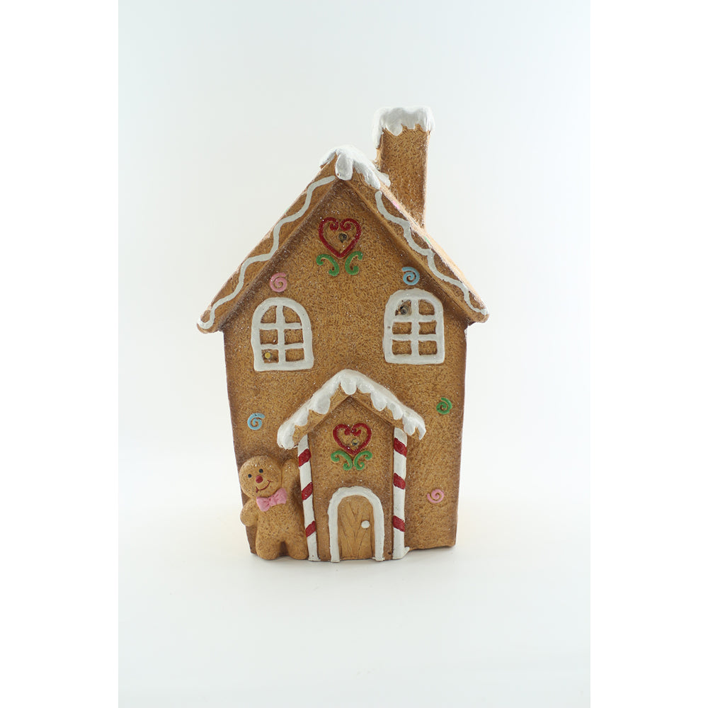Christmas LED Gingerbread Ceramic House | 38 cm, Assorted Designs