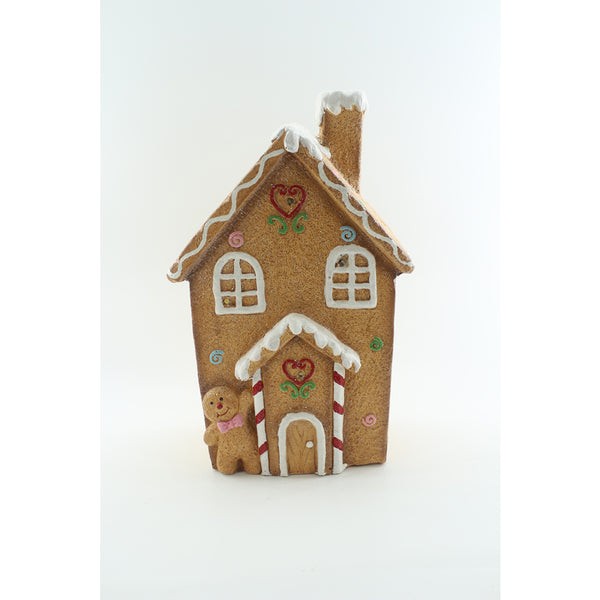 Christmas LED Gingerbread Ceramic House | 38 cm, Assorted Designs