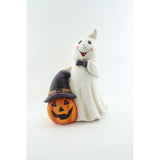 LED Pumpkin and Ghost Halloween Ornament - 37cm, Freestanding
