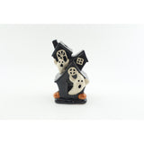 LED Haunted House Halloween Ornament - 16cm, Black and Cream
