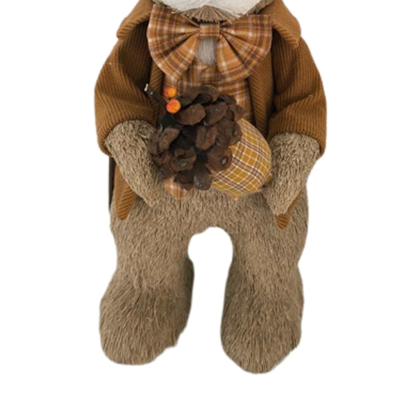 autumn collection fall boy squirrel decoration  textured fabric