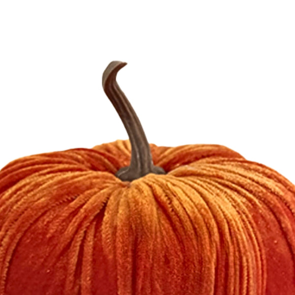 autumn collection velvet pumpkin  orange 20cm