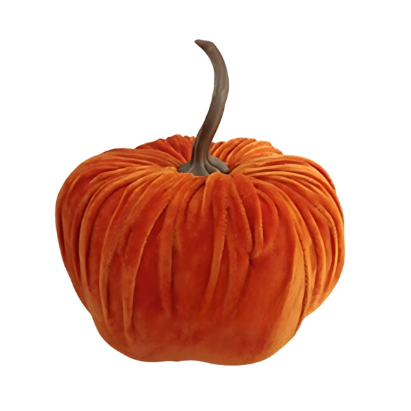 autumn collection velvet pumpkin  orange 16cm