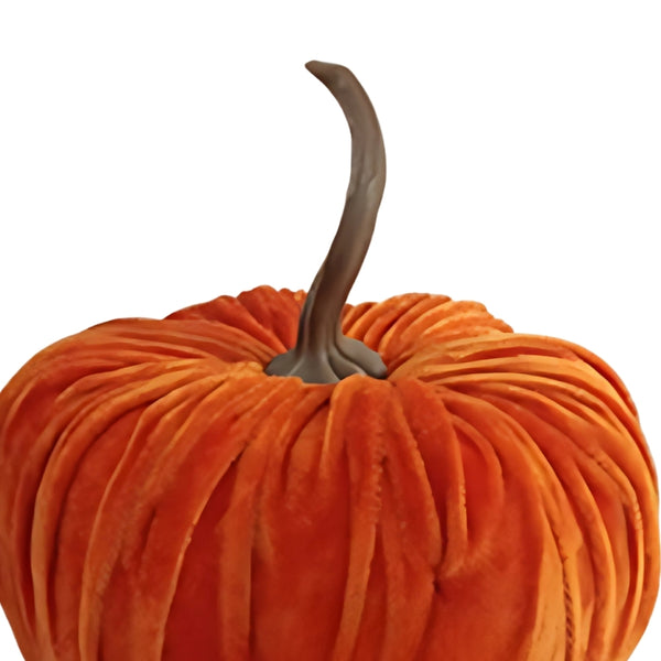 autumn collection velvet pumpkin  orange 16cm