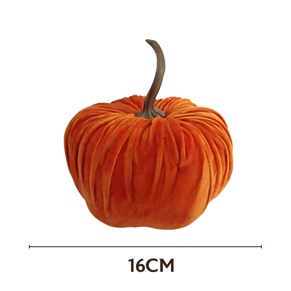 Autumn Collection Velvet Pumpkin | Orange 16cm