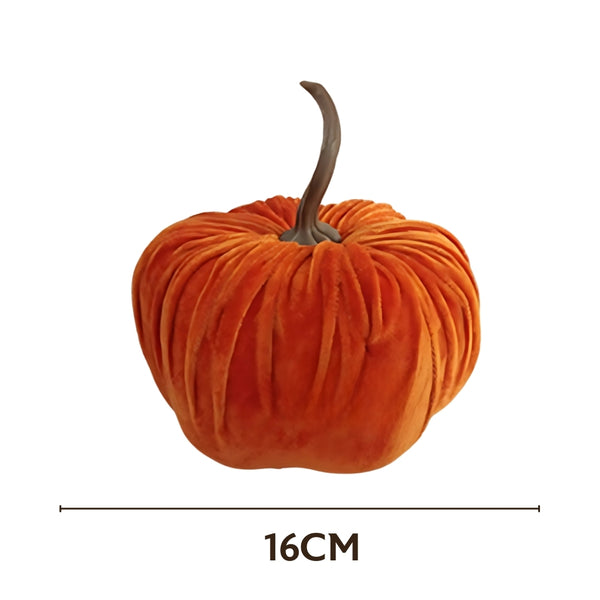 Autumn Collection Velvet Pumpkin | Orange 16cm