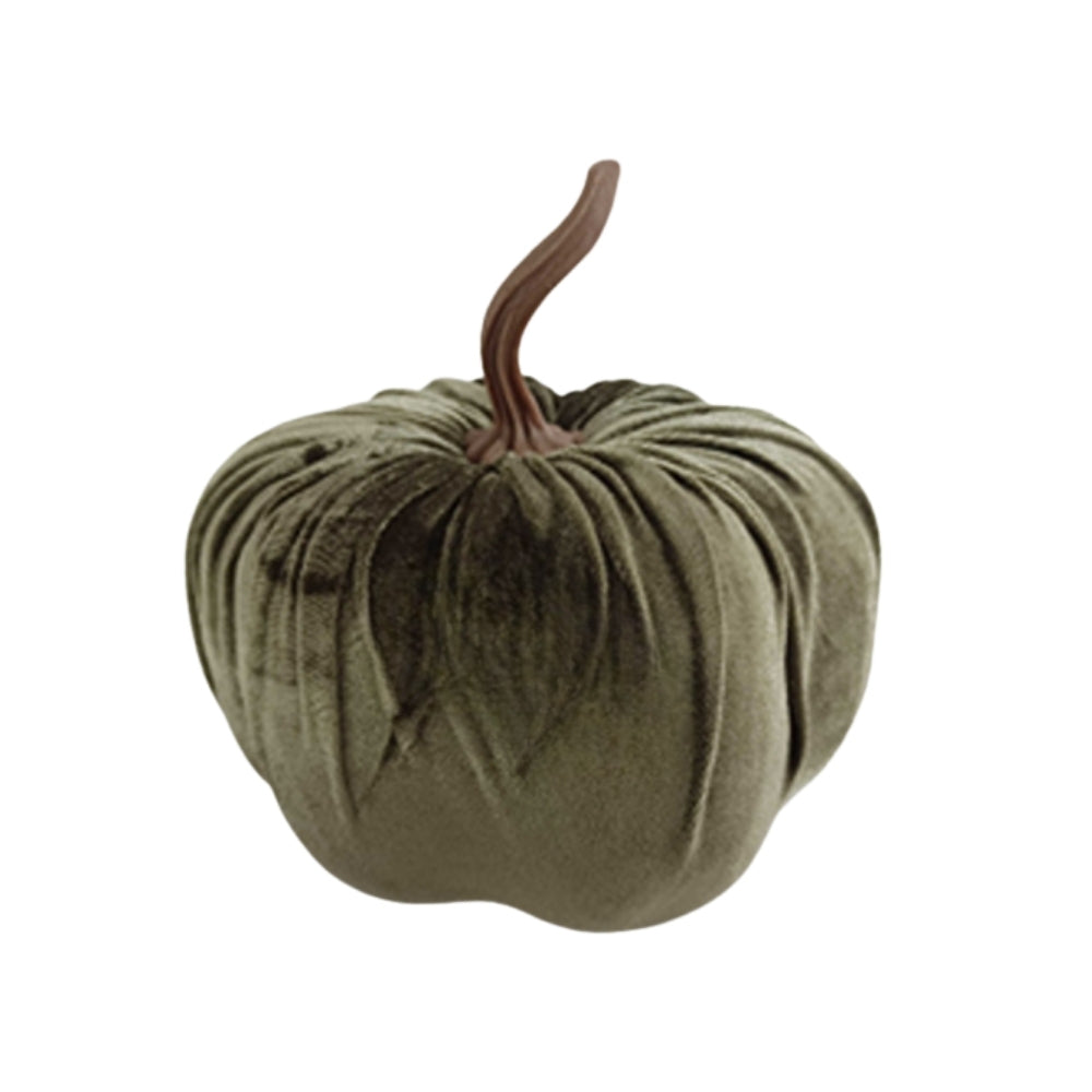 autumn collection velvet pumpkin  green 20cm