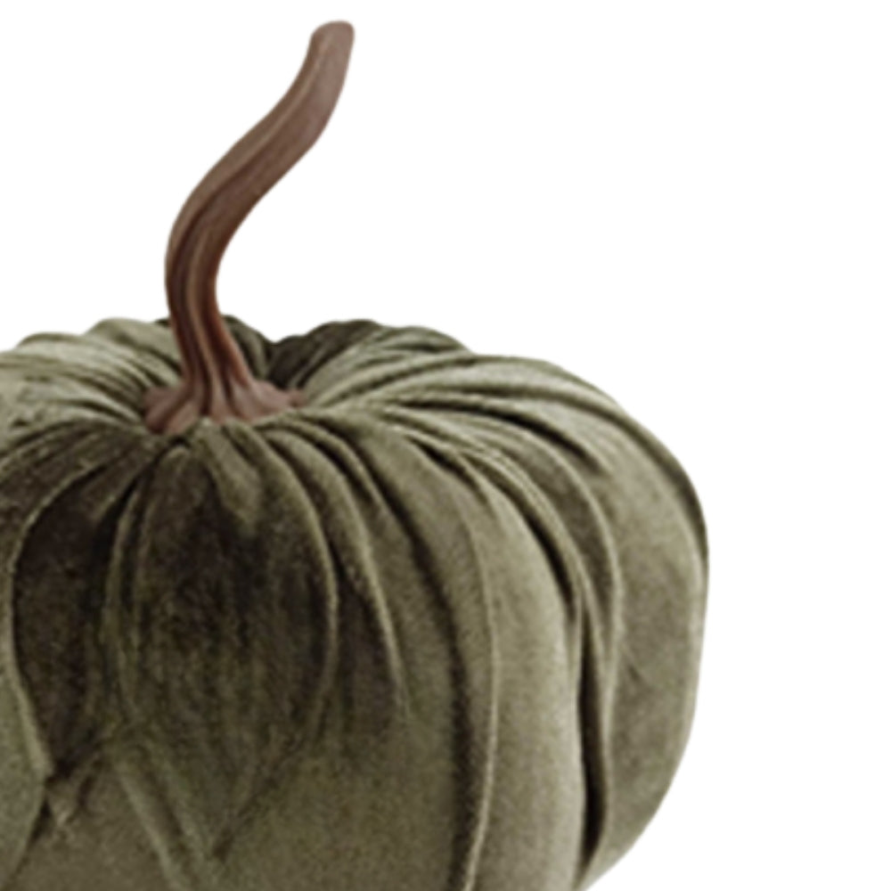 autumn collection velvet pumpkin  green 20cm