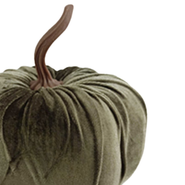 autumn collection velvet pumpkin  green 20cm