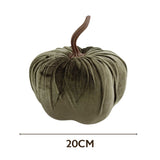autumn collection velvet pumpkin  green 20cm