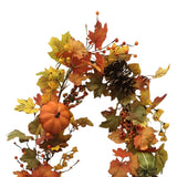 autumn collection fall leaves pumpkin  pine cone garland