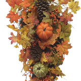 autumn collection fall leaves pine cone  pumpkin tear drop 
