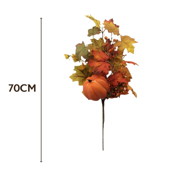 autumn collection fall leaves  pumpkin pick  70cm
