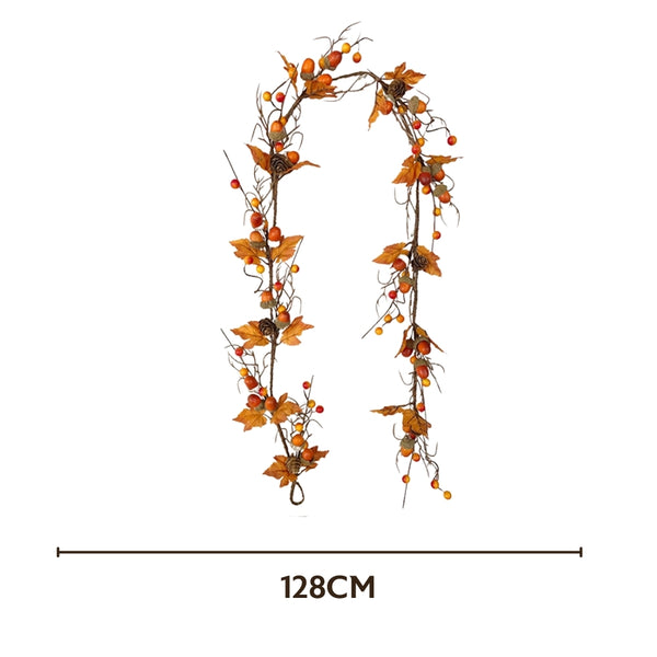 autumn collection acorn  fall leaves garland  128cm
